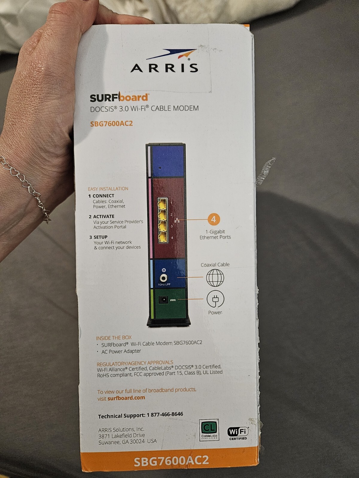ARRIS SURFboard SBG7600AC2 DOCSIS 3.0 Cable Modem & AC2350 Wi-Fi Router