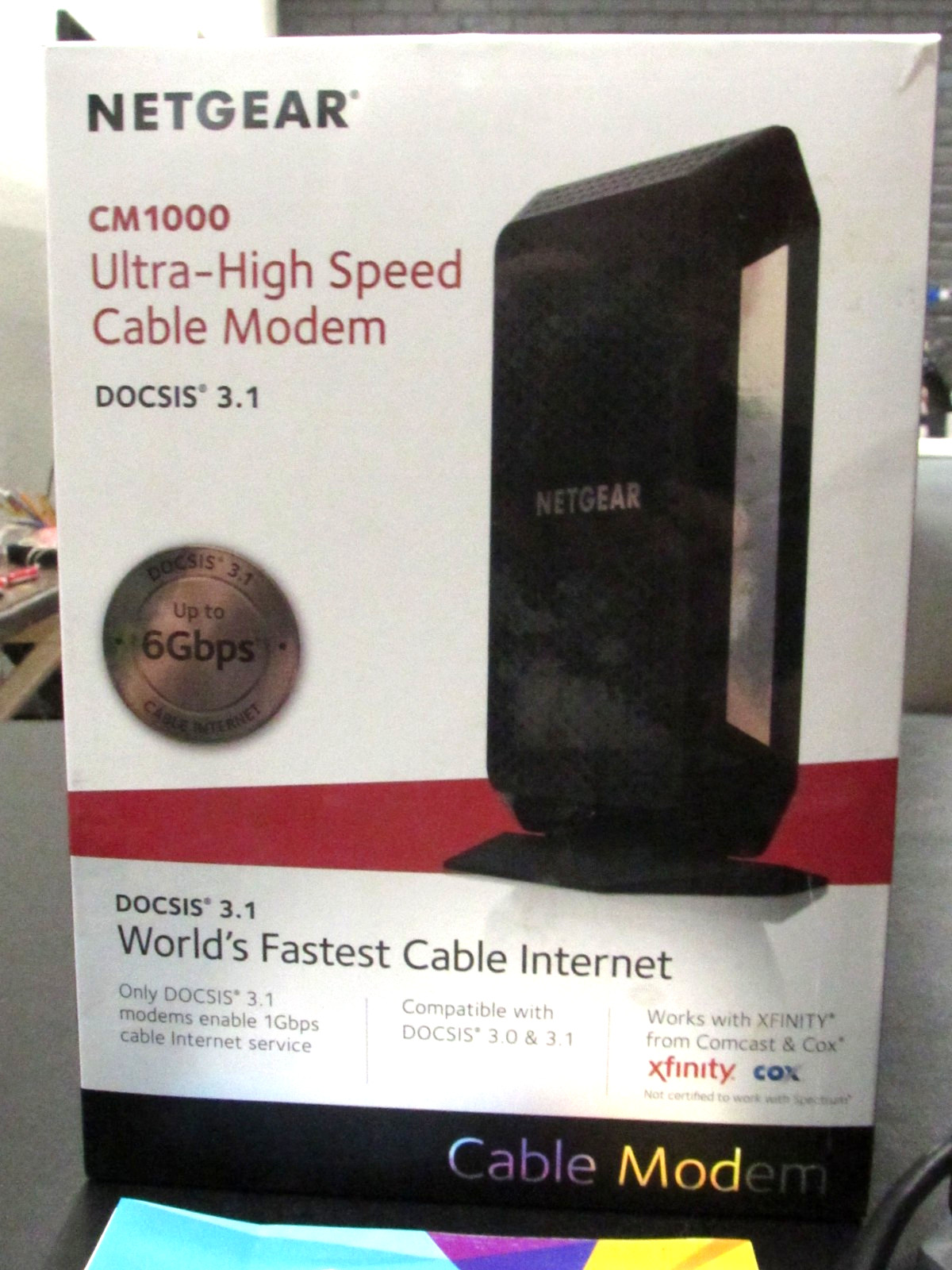 Netgear CM1000 100NAS Ultra High Speed Cable Modem DOCSIS 3.1 6 gbps