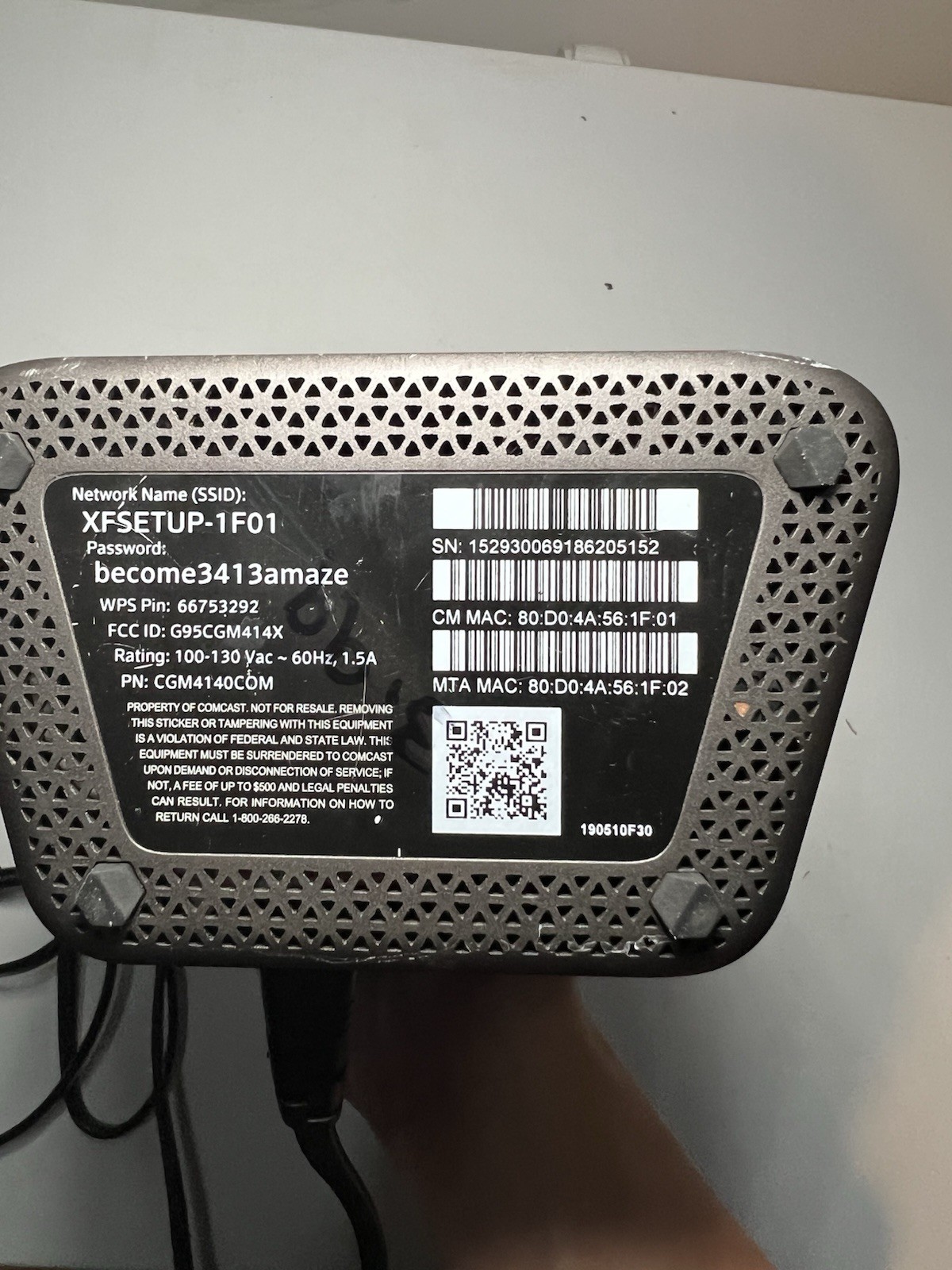 Comcast Xfinity XB6-T GIGABIT Modem WiFi Router – TESTED / WORKING