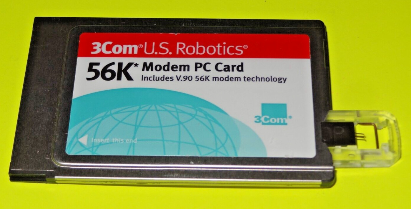 3COM USROBOTICS 56K MODEM PC CARD, MODEL 3056, V.90 56K