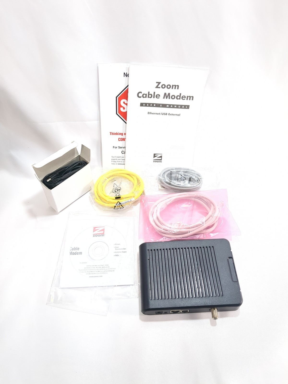 Zoom Cable Modem Model 5241 Ethernet USB External 42 Mbps Tested