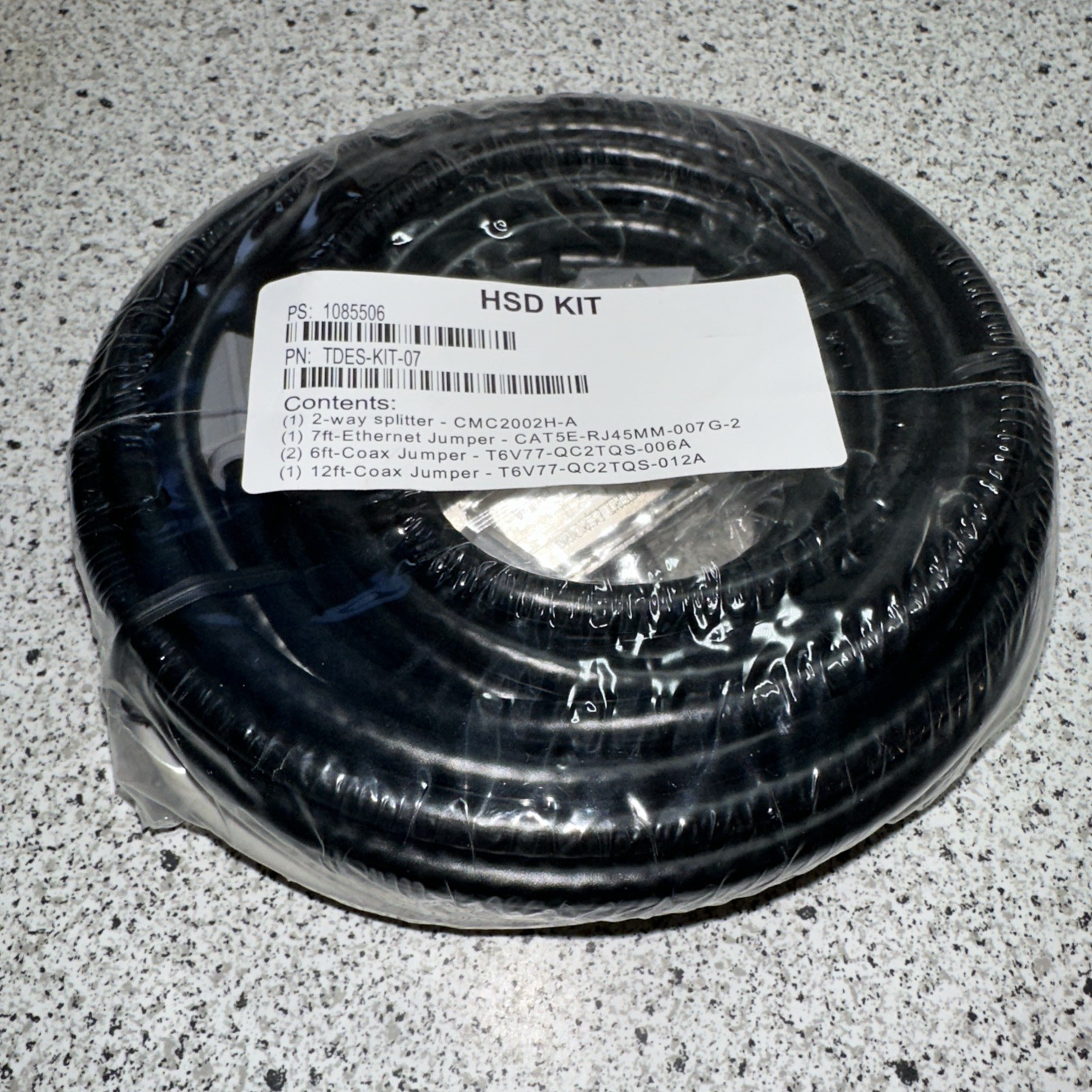 HSD Kit Antronix 2-way Splitter, 7ft Ethernet Jumper, 6ft & 12ft Coax Jumpers