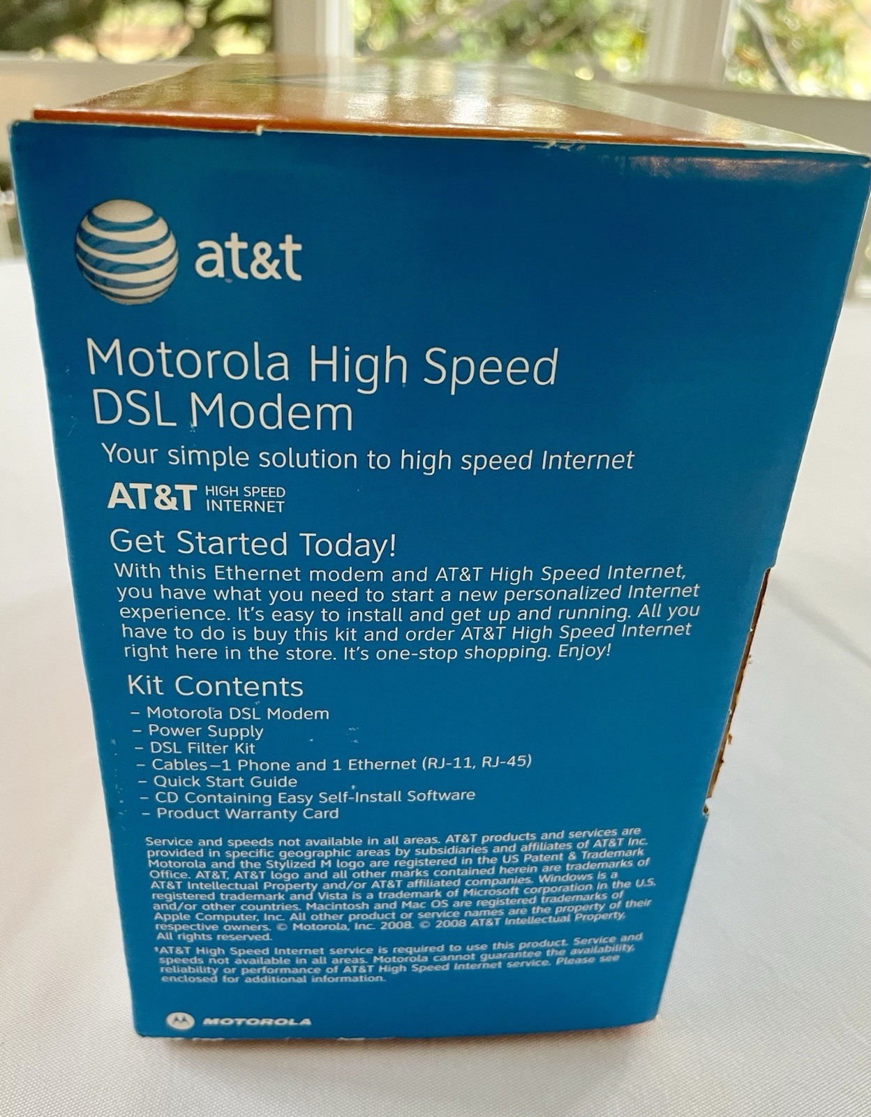 Motorola High Speed DSL Modem MSTATEA 2210-02-1022 AT&T Internet w/ Accessories