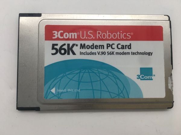 3COM USROBOTICS 56K MODEM PC CARD, MODEL 3056, V.90 56K