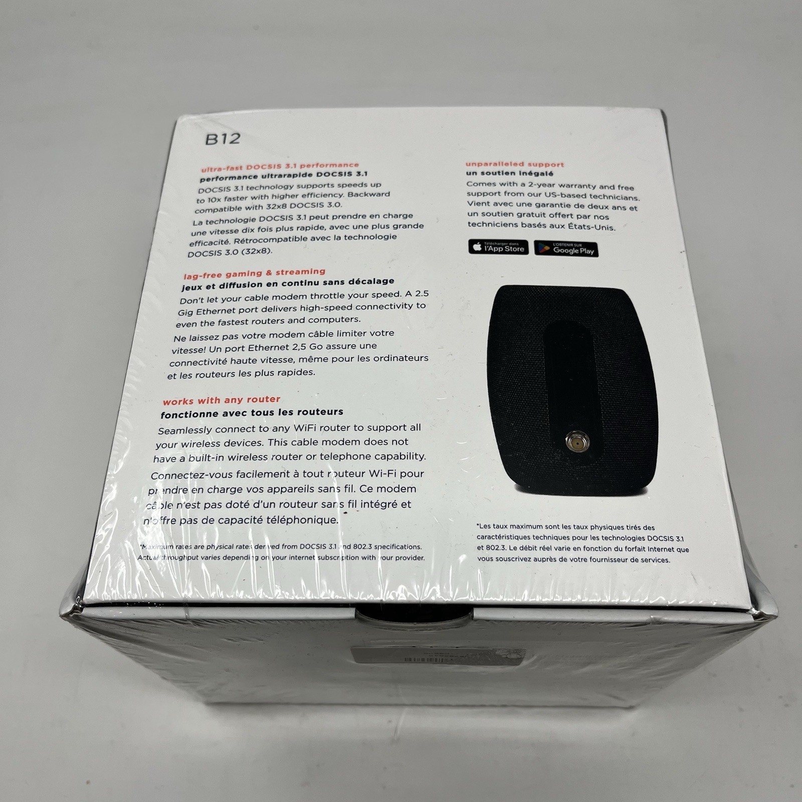 NEW Motorola B12 DOCSIS 3.1 High Speed Cable Modem 2.5Gbps Xfinity Cox Spectrum