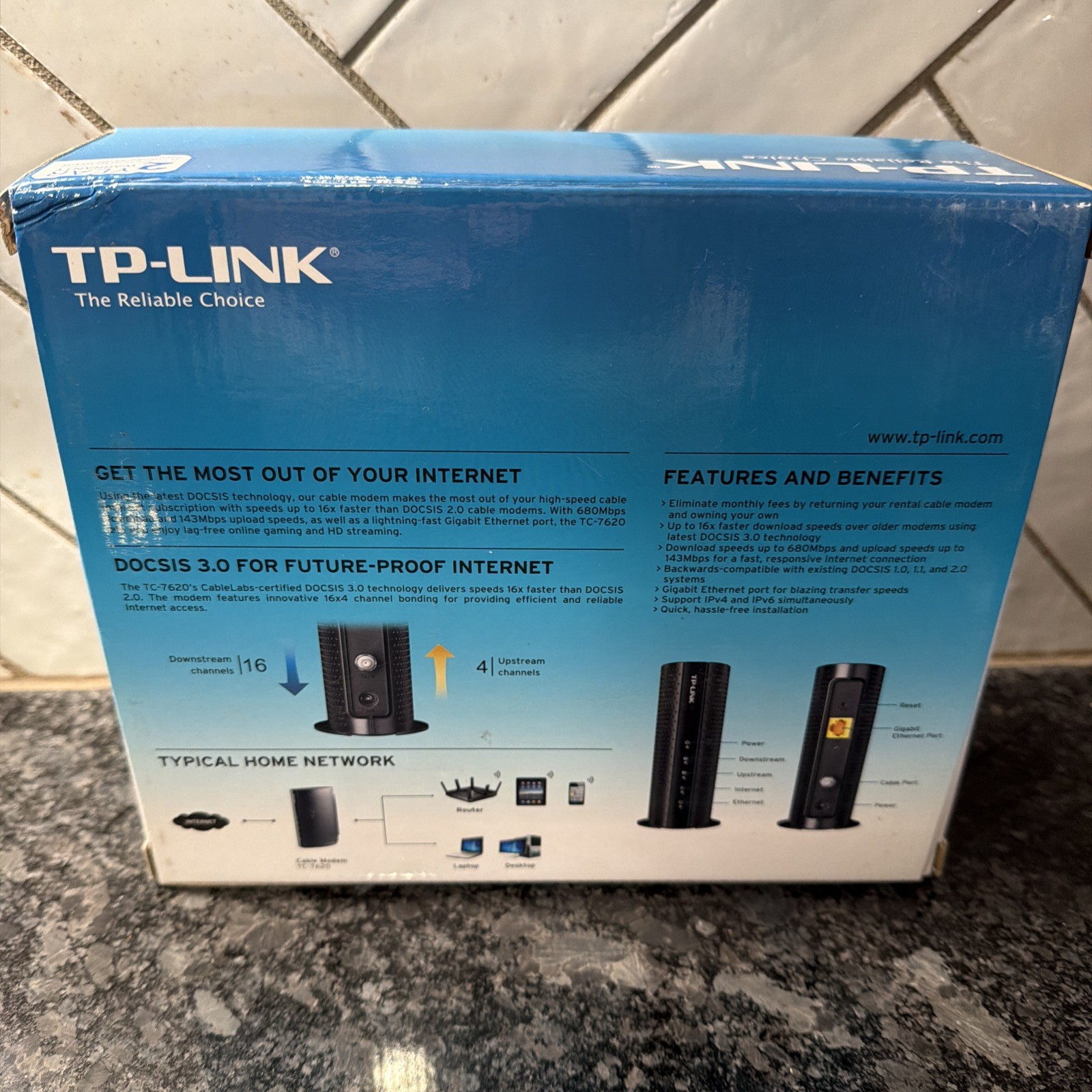 TP-Link TC-7620 DOCSIS 3.0 High Speed Cable Modem – Tested Working