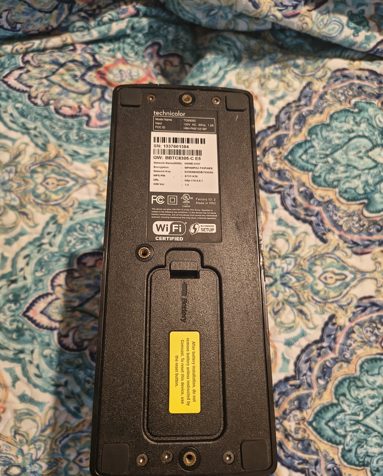 XFINITY COMCAST TECHNICOLOR TC8305C DOCSIS 3.0 IPv6 CABLE MODEM/ROUTER /PHONE 