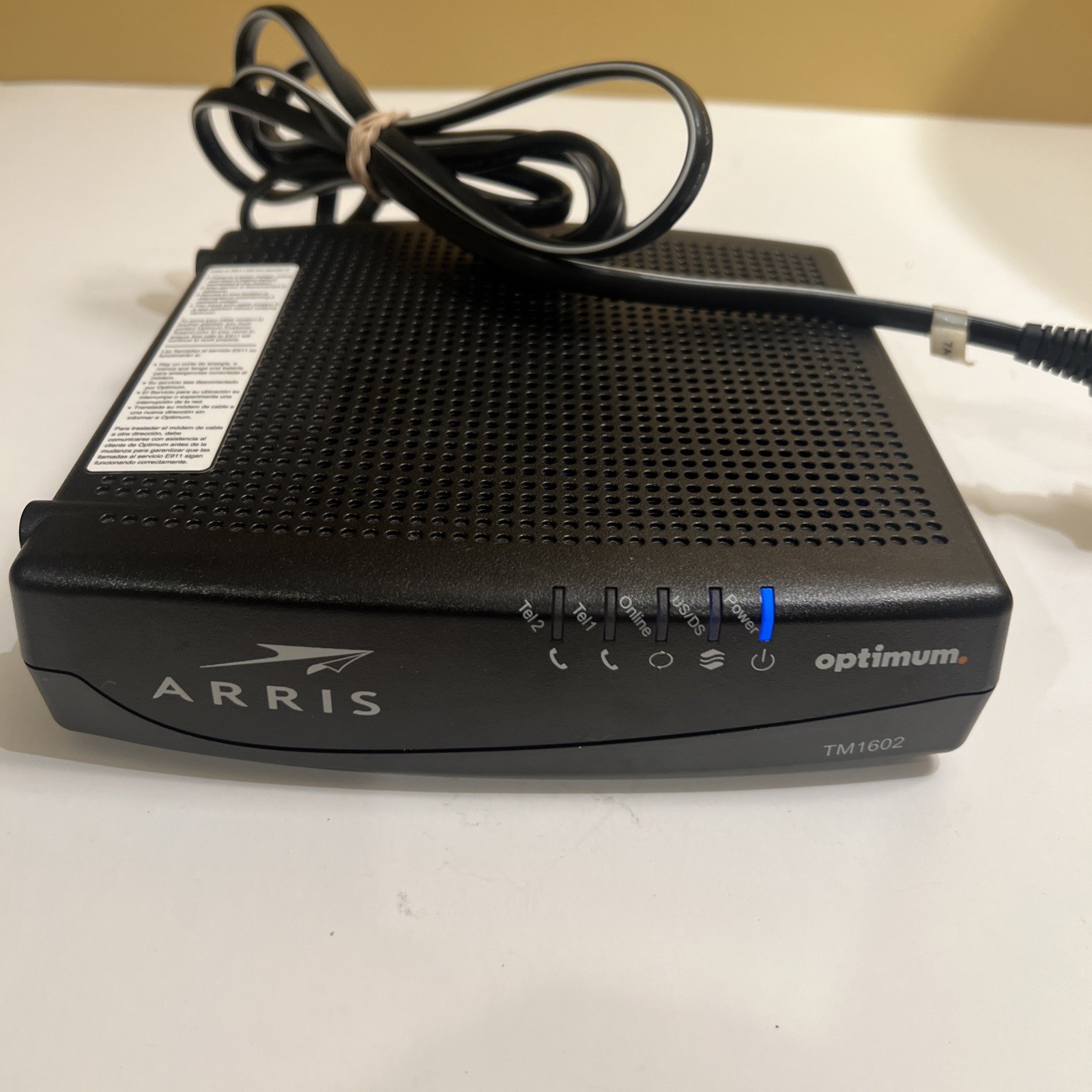 ARRIS TM1602A DOCSIS 3.0 Telephony Cable Modem For Optimum Cablevision-New Other