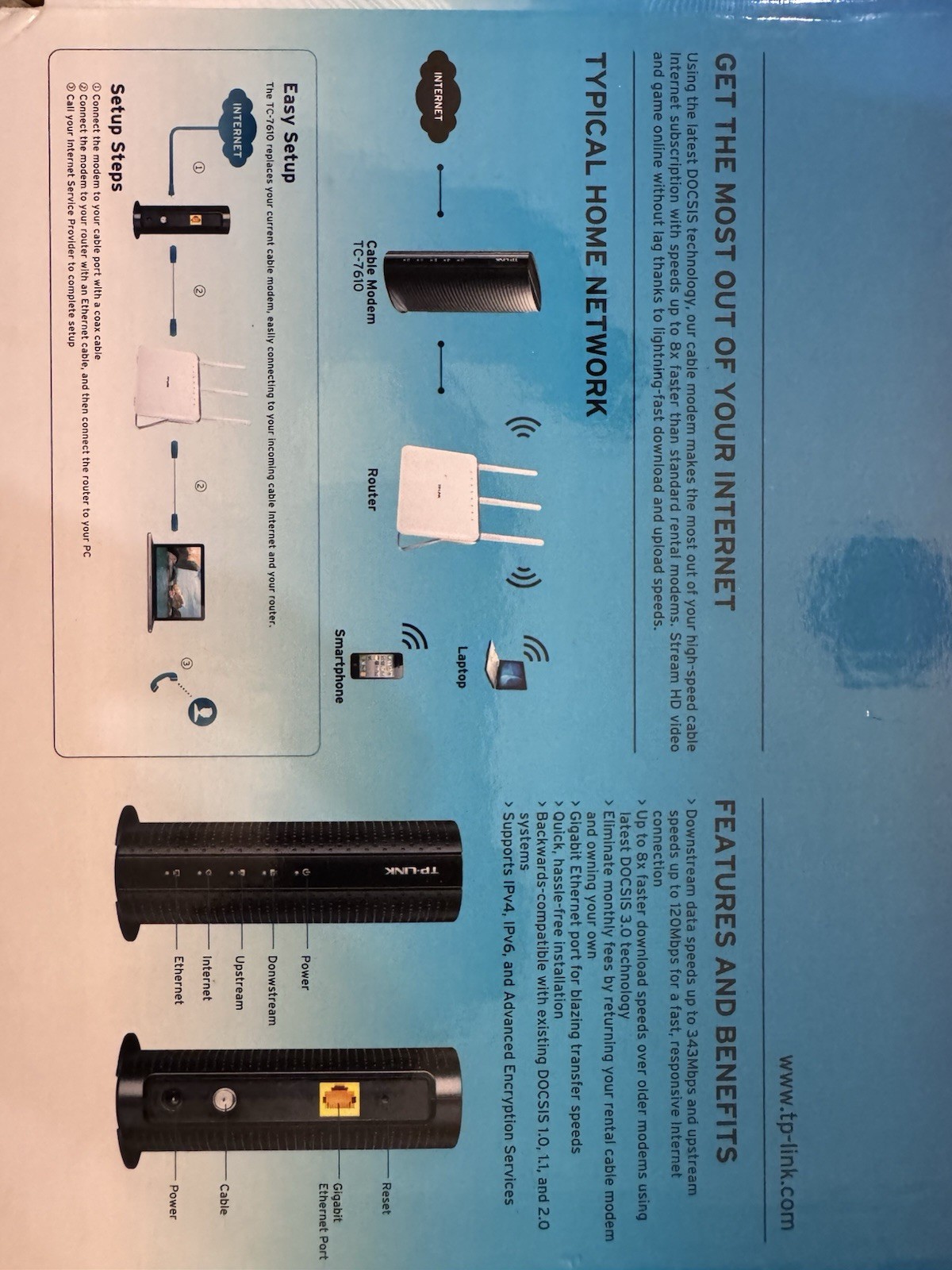 TP-LINK TC-7610 DOCSIS 3.0 Cable Modem