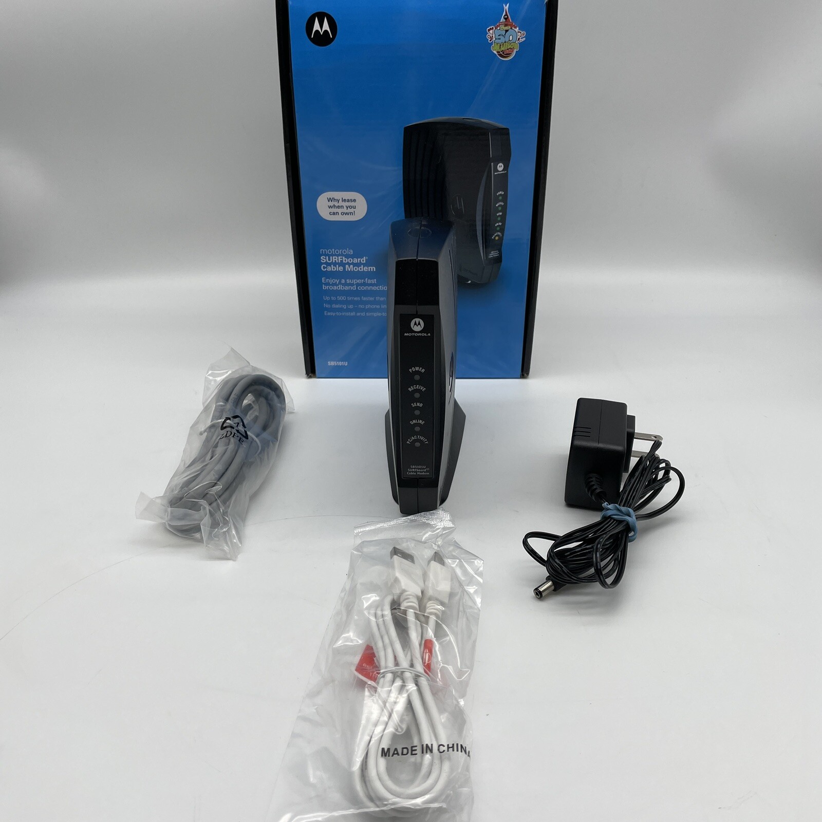 Motorola SURFboard SB5101U Cable Modem Hi Speed Internet Modem Tested