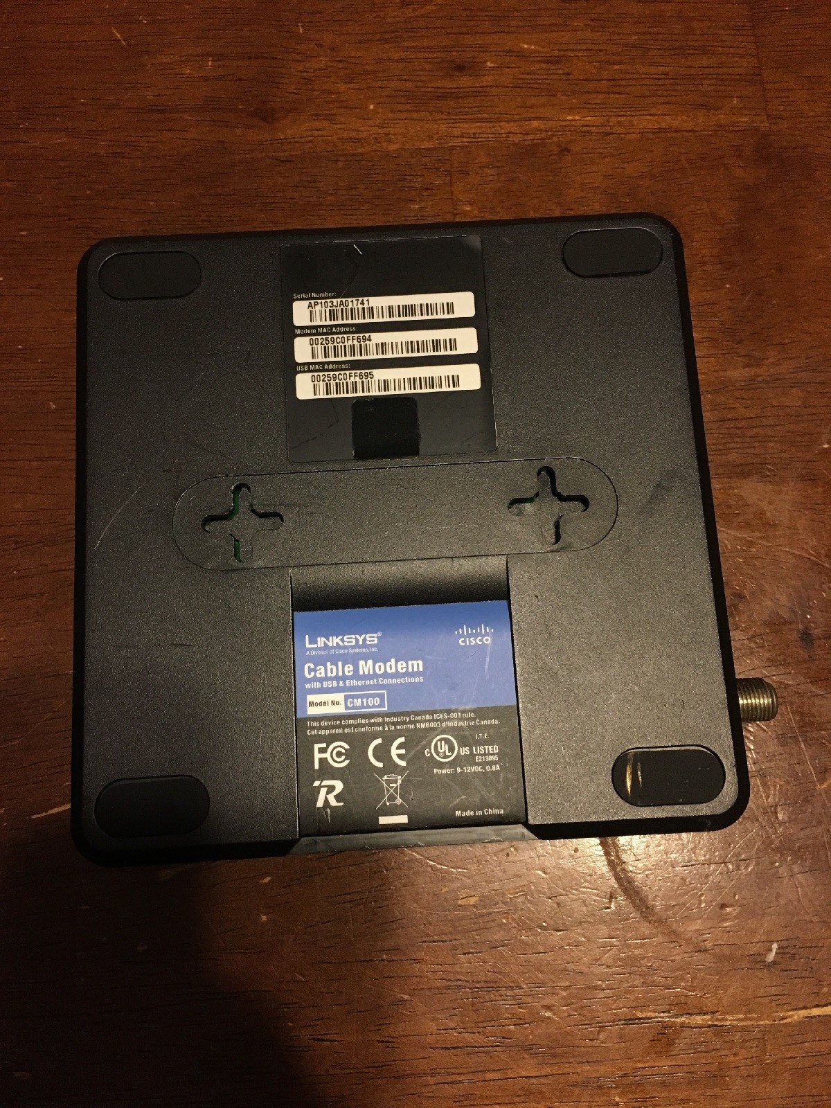 Linksys CM100 Cable Modem