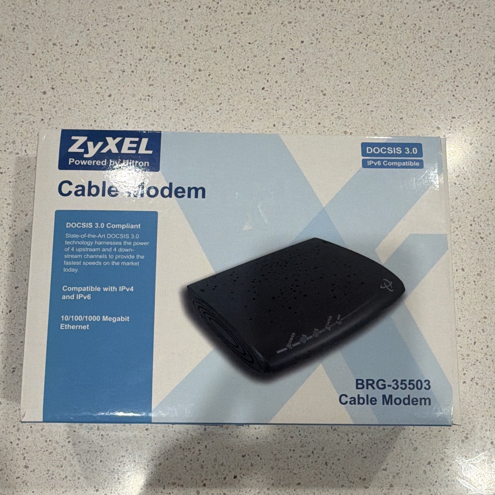 ZyXEL BRG-35503 DOCSIS 3.0 Cable Modem IPv6 Comcast 170 Mbps Black
