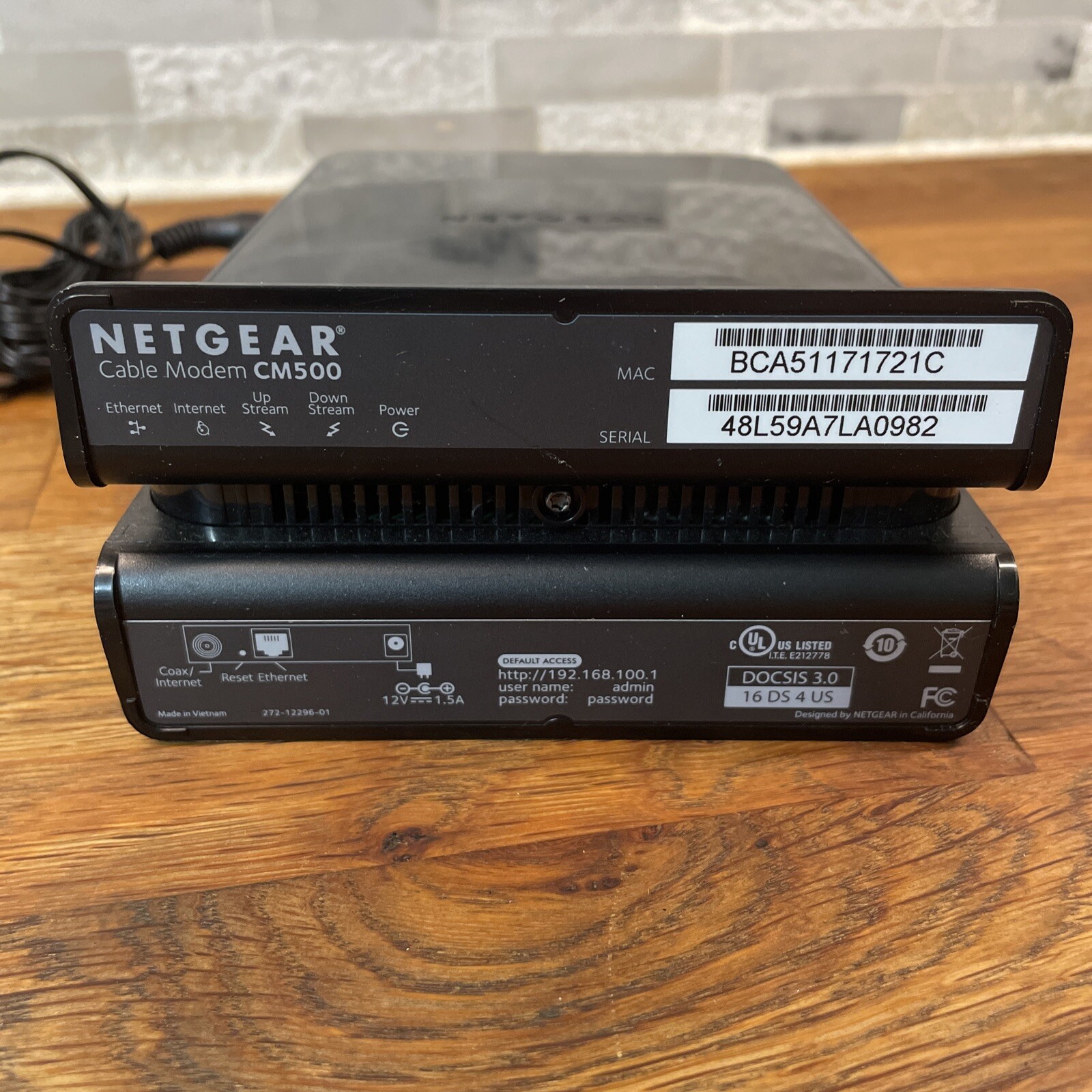 CM500 Netgear Nighthawk High Speed DOCSIS 3 0 Cable Modem Internet Router Ready