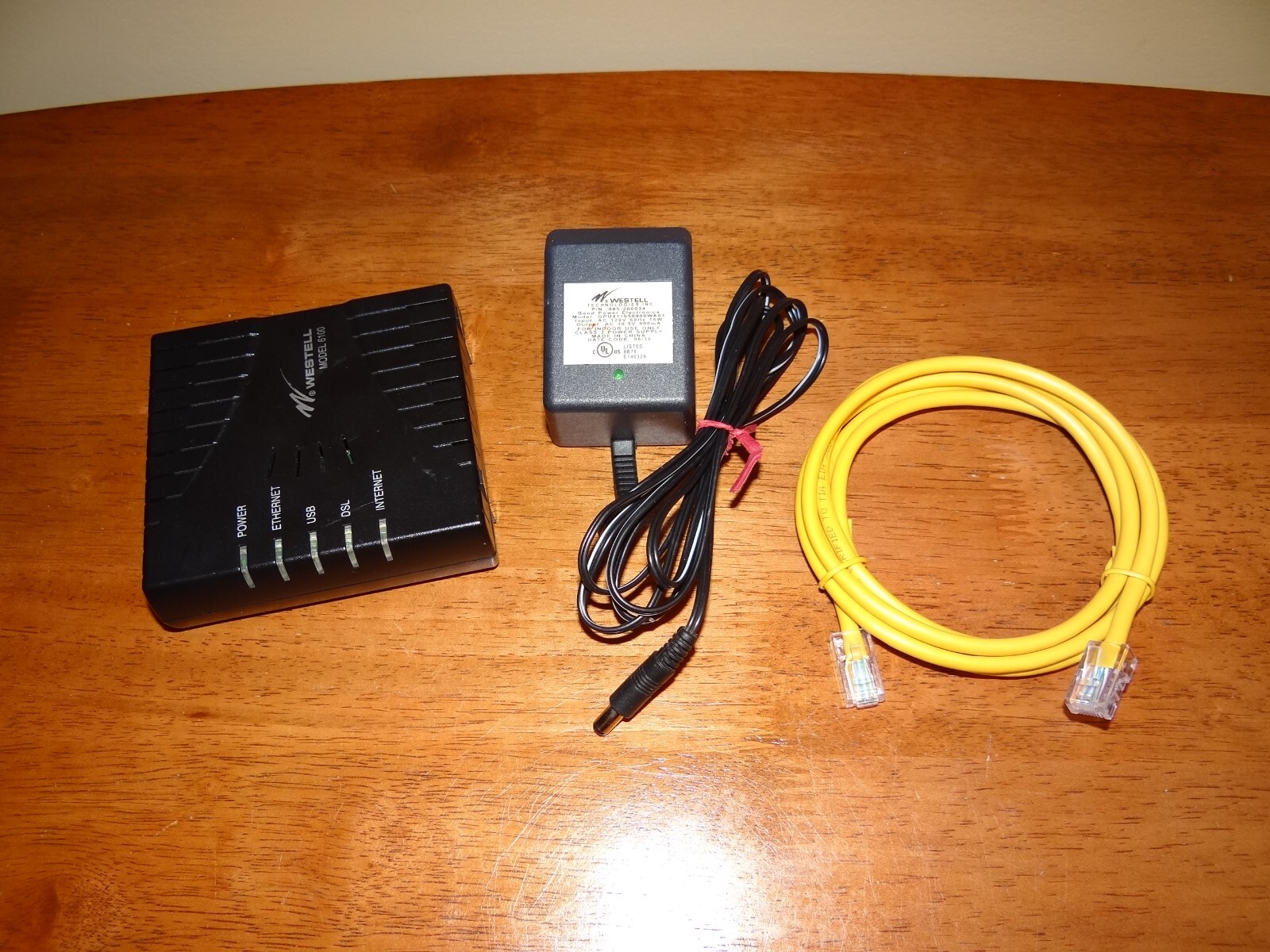 Westell/Wind River Model 6100 DSL2+ Router E90-610015-06 w/ AC Adapter,Ethernet