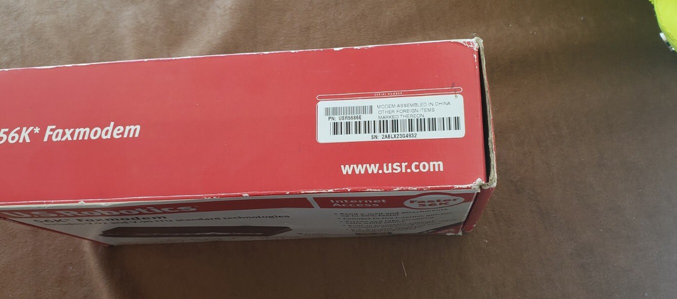 US Robotics USR5686E 56k V.92 External Faxmodem Model 5686E