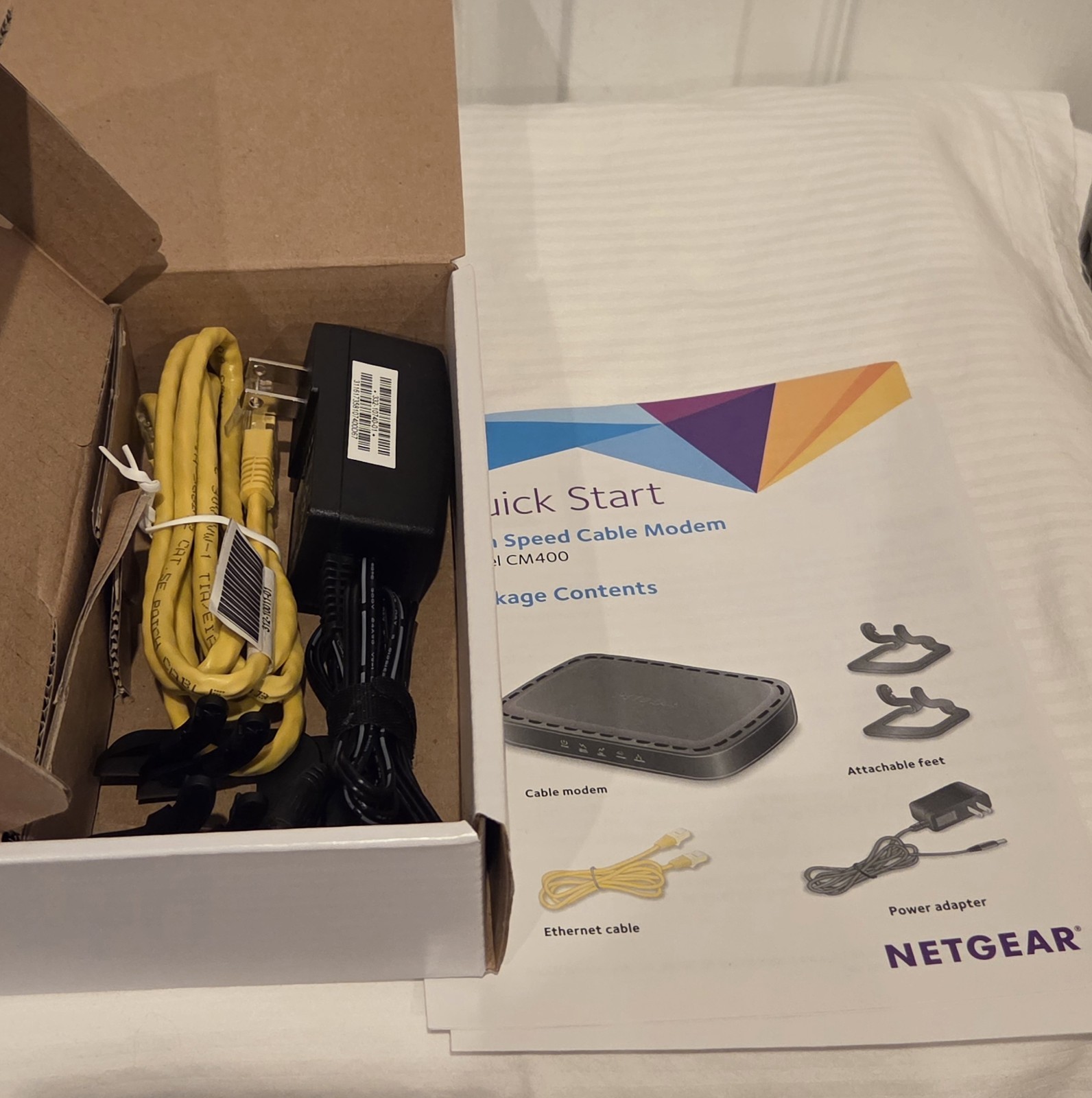 NETGEAR CM400 DOCSIS 3.0 Cable Modem 340 Mbps for Xfinity IPv6 Black