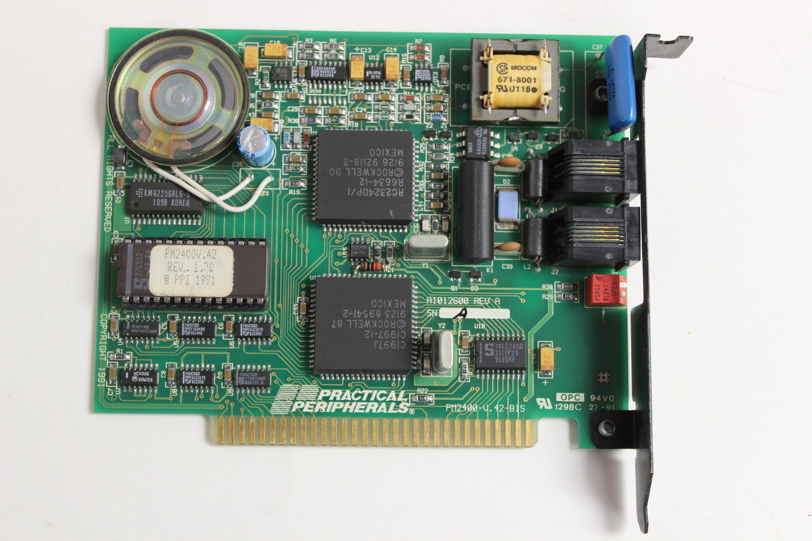PRACTICAL PERIPHERALS PM2400 V.42 2400 ISA INTERNAL MODEM