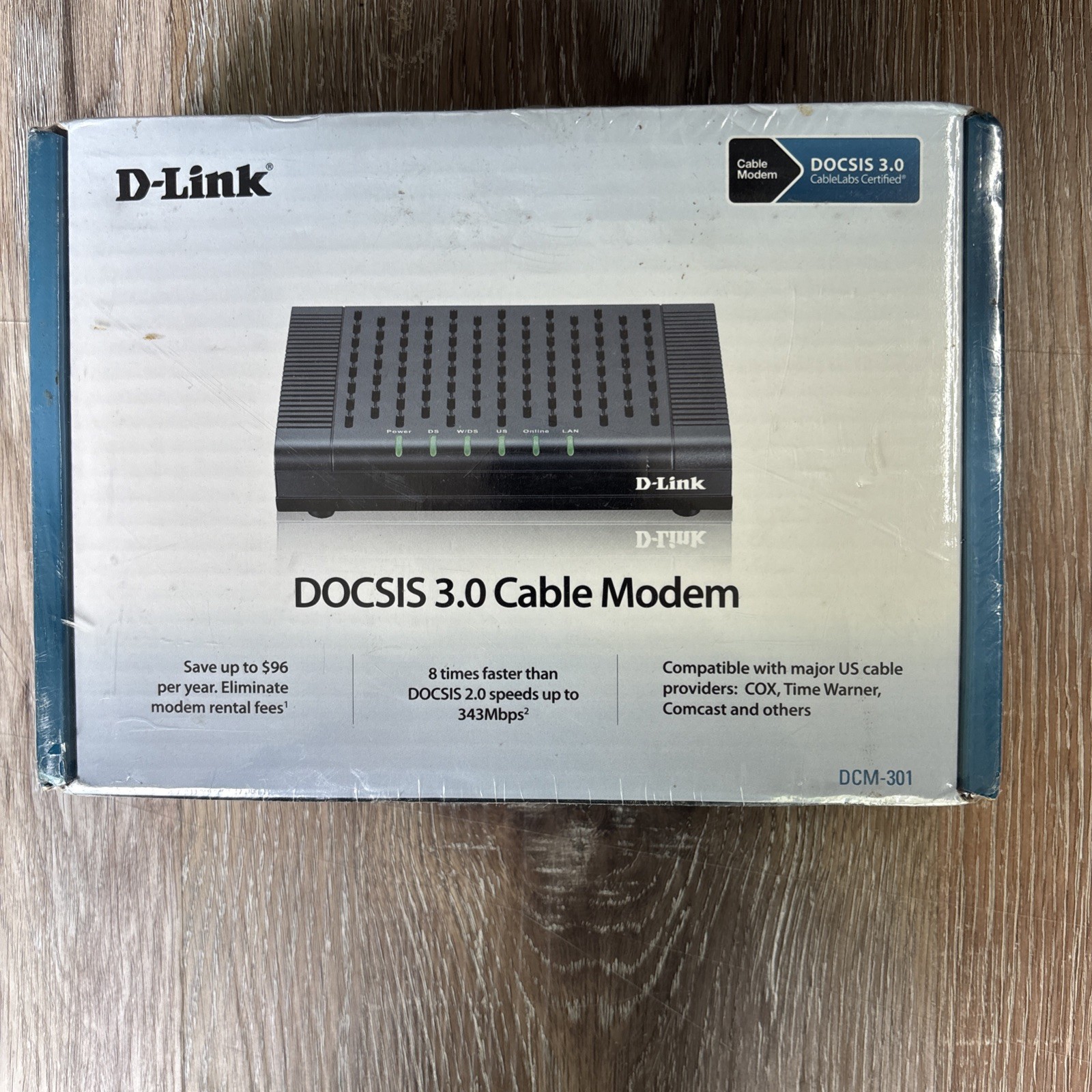 D-Link DOCSIS 3.0 Cable Modem DCM-301 Cox Comcast Time Warner And Others