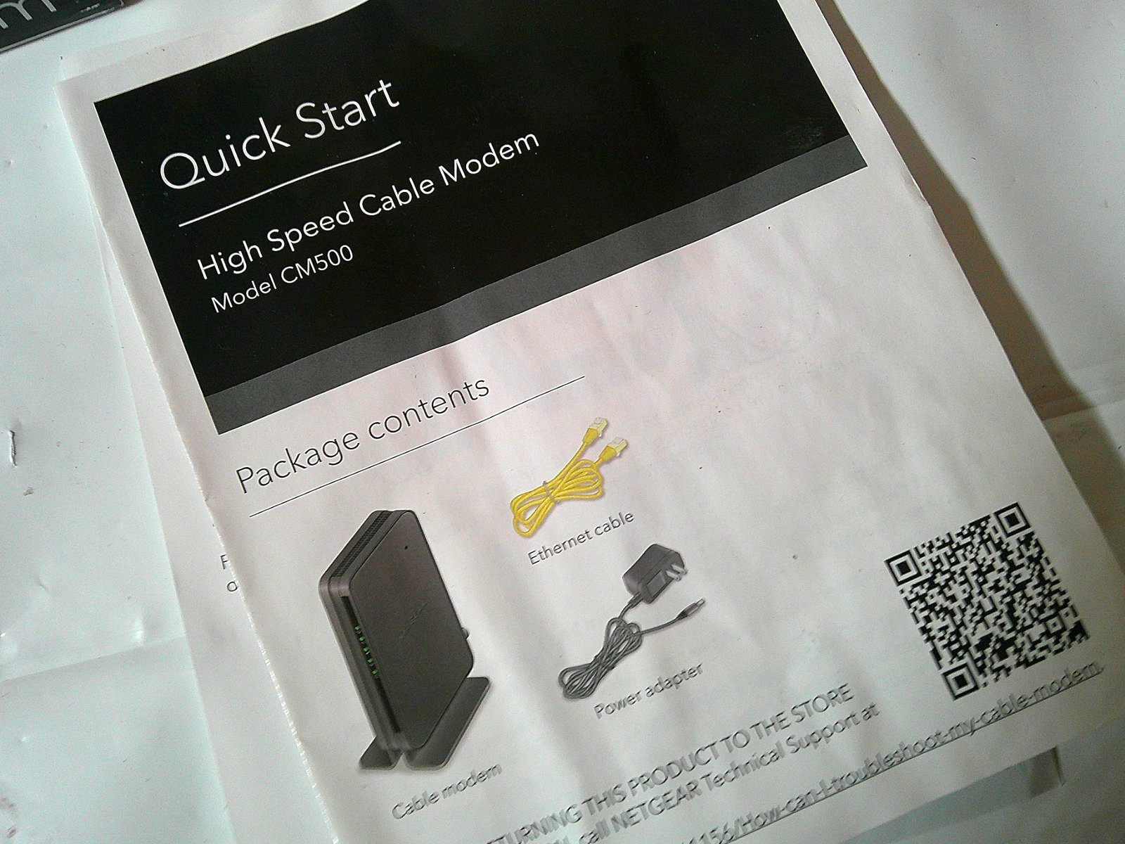 Netgear – Cable Modem – High Speed – CM500 – (CM500100NAS) 680 Mbps – Black