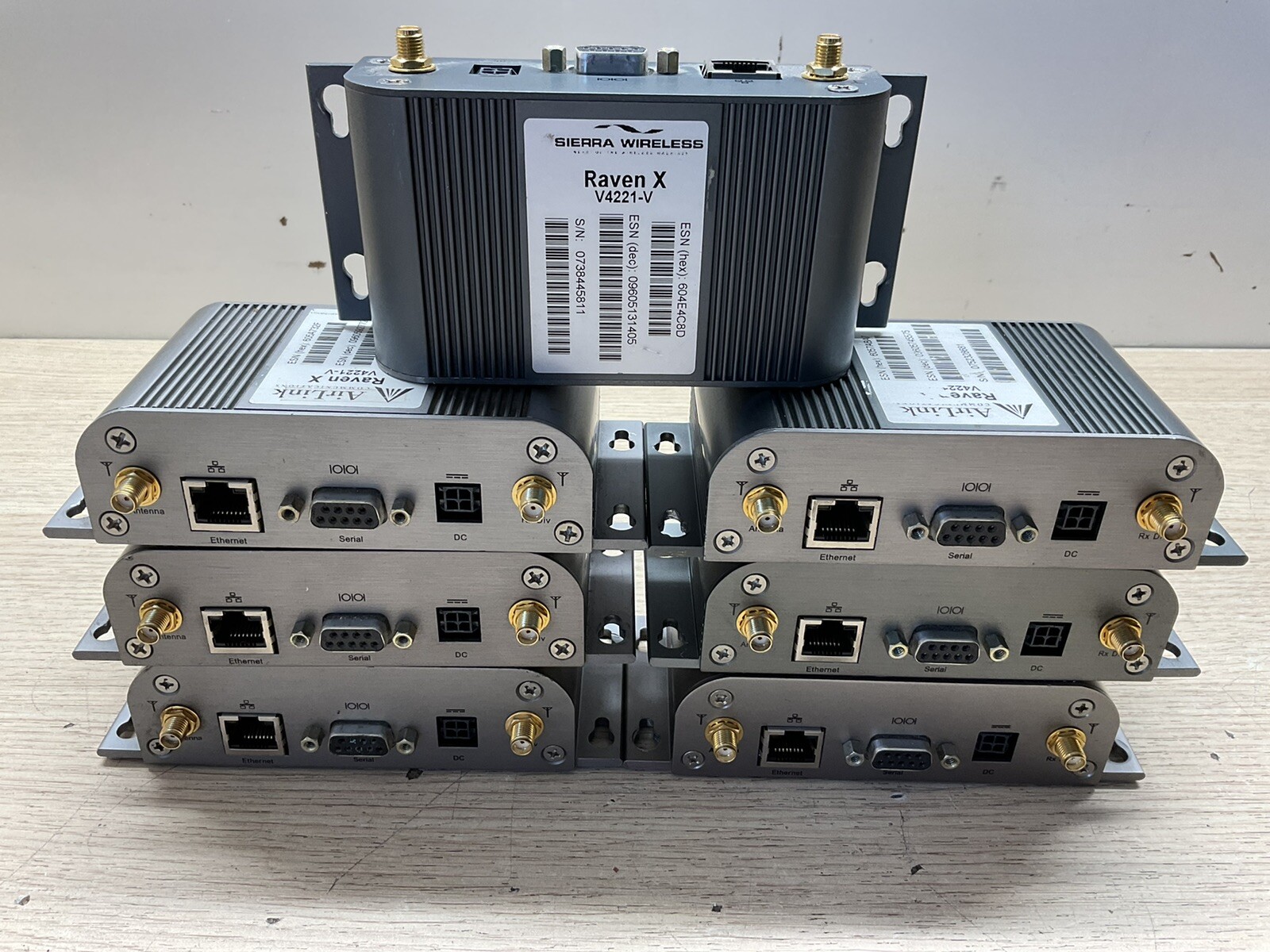 AIRLINK COMMUNICATIONS RAVEN X V4221-V/ Lot Of 7 / FRA576/