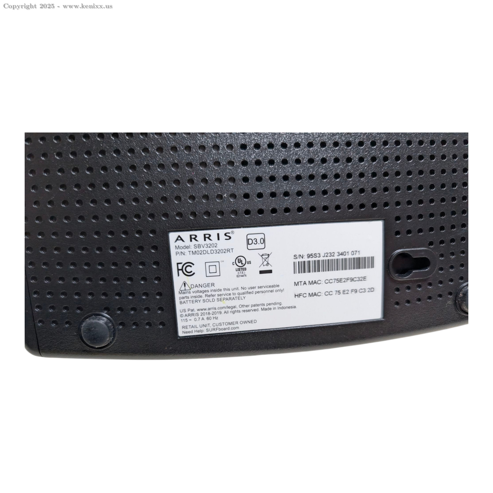 ARRIS SURFboard SBV3202 DOCSIS 3.0 Cable Modem | Comcast Xfinity Internet