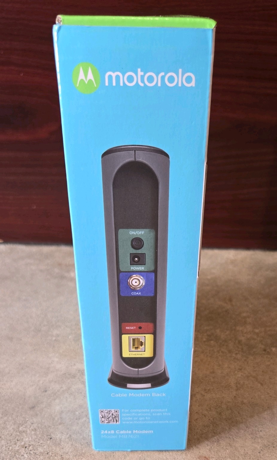 Motorola MB7621 24×8 DOCSIS 3.0 High Speed cable Modem Used w/ power adaptor