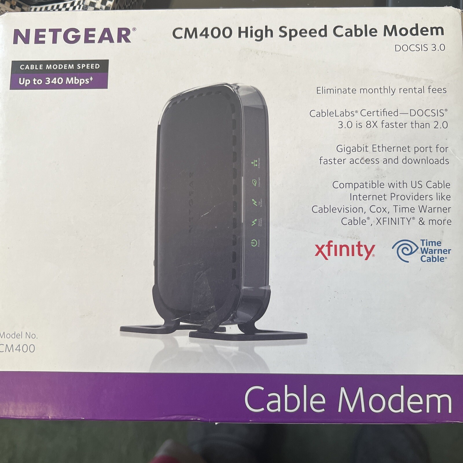 Netgear CM400 Cable Modem – 340 Mbps (DCSIS 3.0)