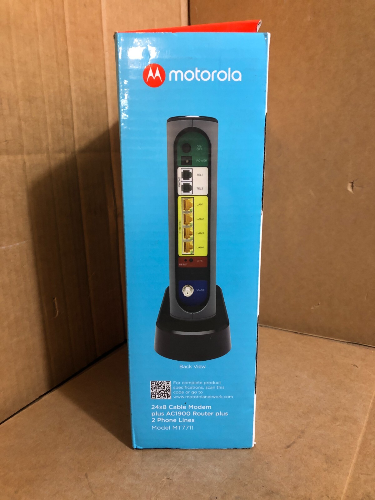 Motorola 24X8 Cable Modem Plus AC1900 Wi-Fi Router plus Voice**