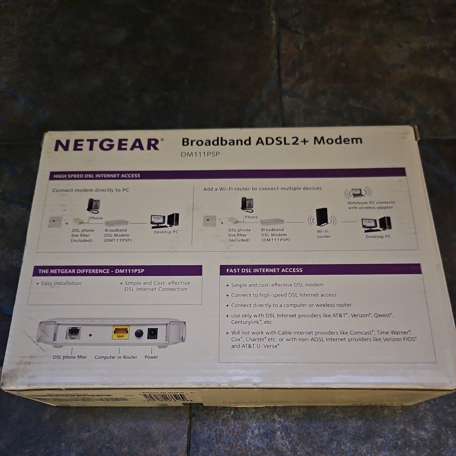 Netgear Broadband ADSL2+ Modem DM111PSP