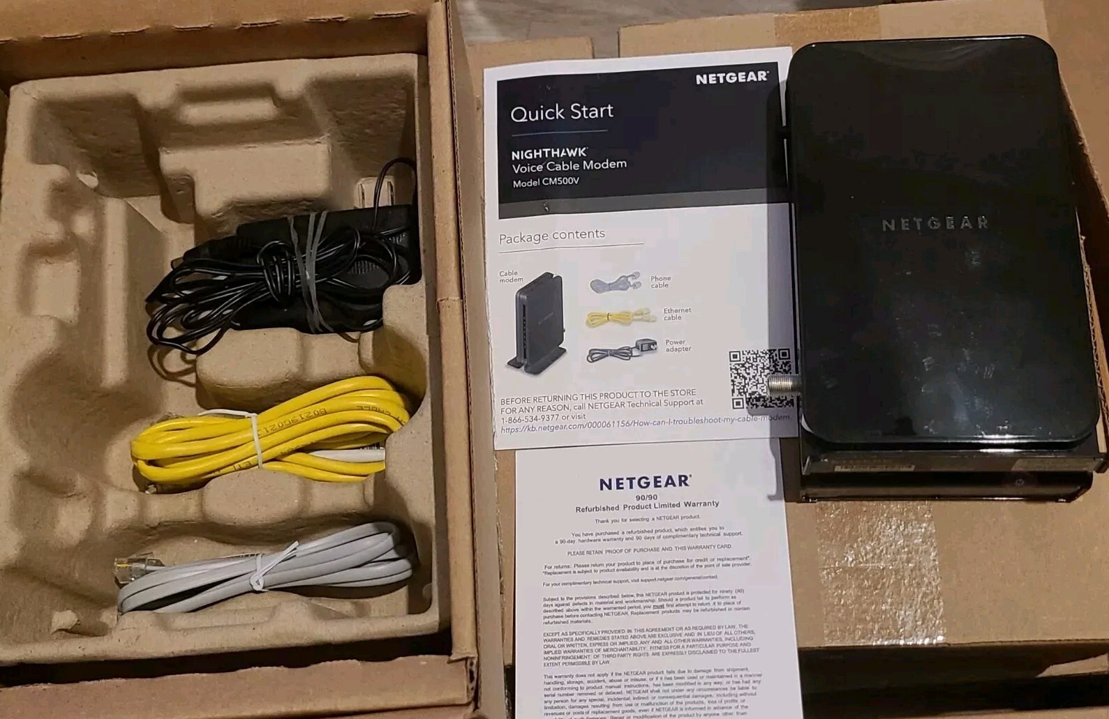 NETGEAR CM500V High Speed Cable Modem Used Refurbed