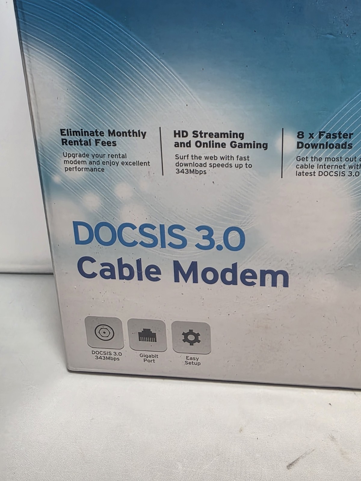 TP-Link TC-7610 DOCSIS 3.0 Cable Modem with Power Adapter – Xfinity Spectrum Cox