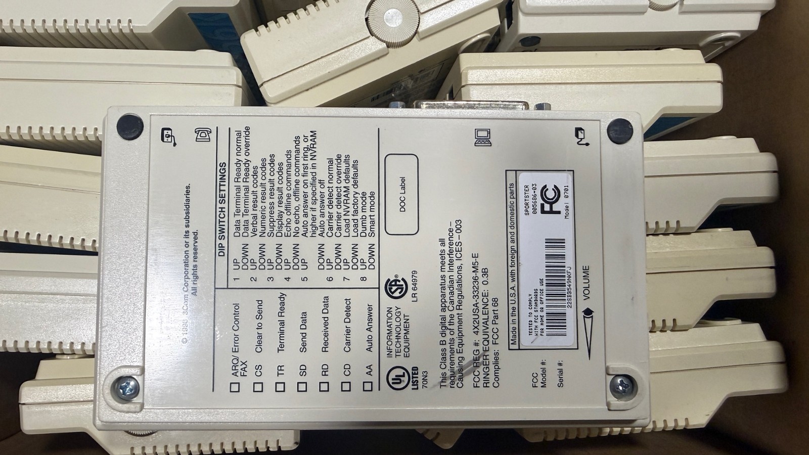 U.S. Robotics 56K Sportster External Faxmodem V.90 ~ FULLY TESTED