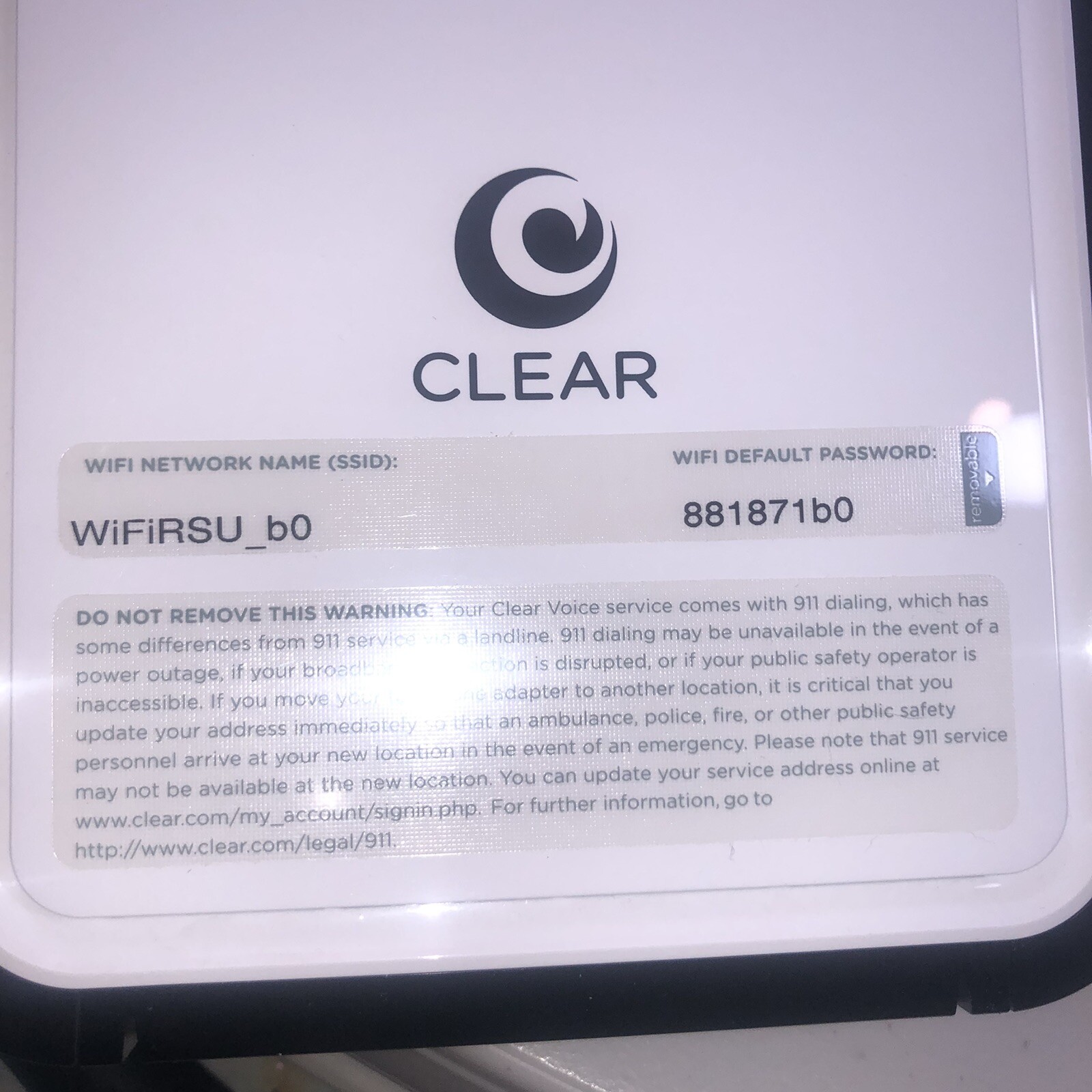 Clear Modem with Wifi