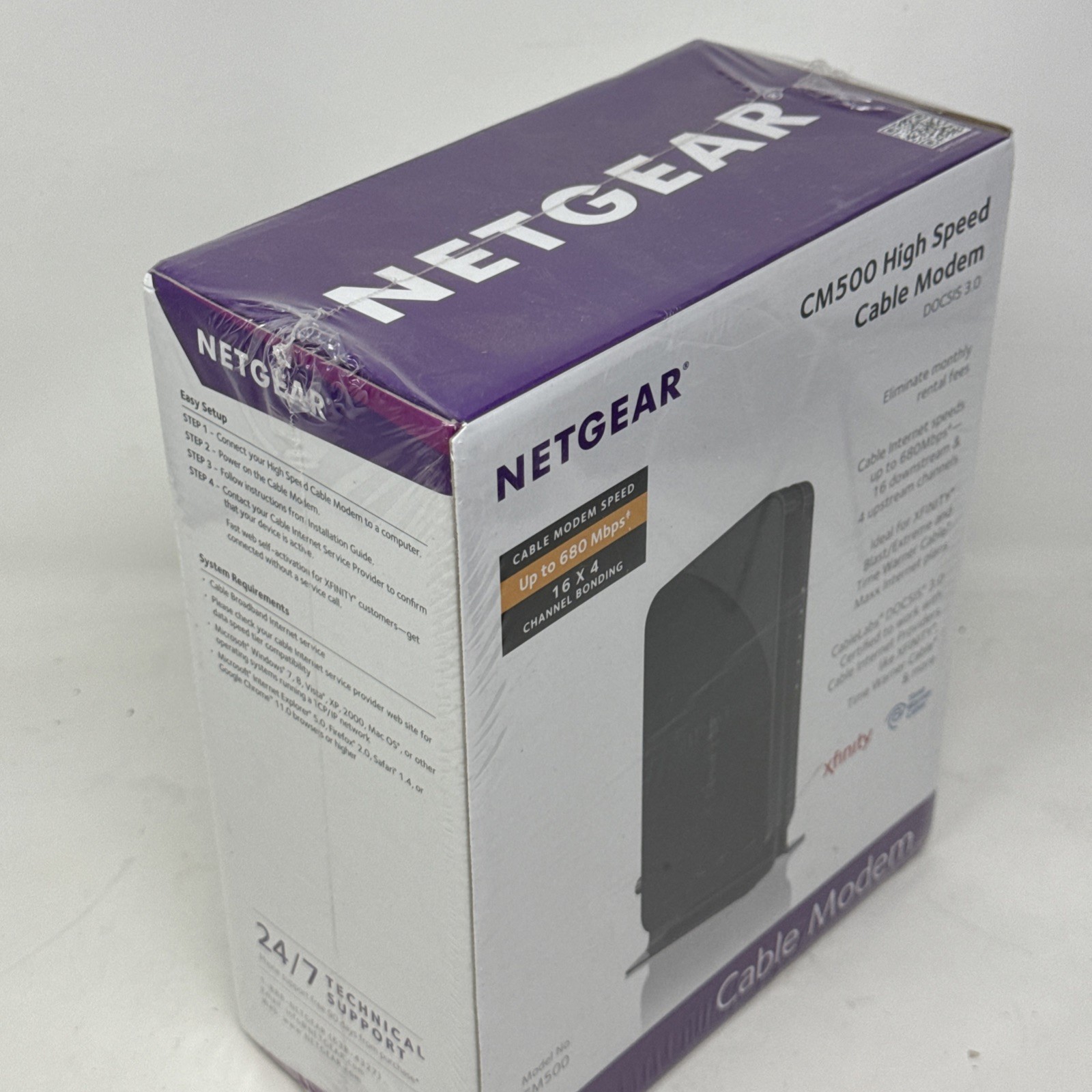 Netgear CM500 DOCSIS 3.0 680Mbps Cable Modem Xfinity / Time Warner Internet New