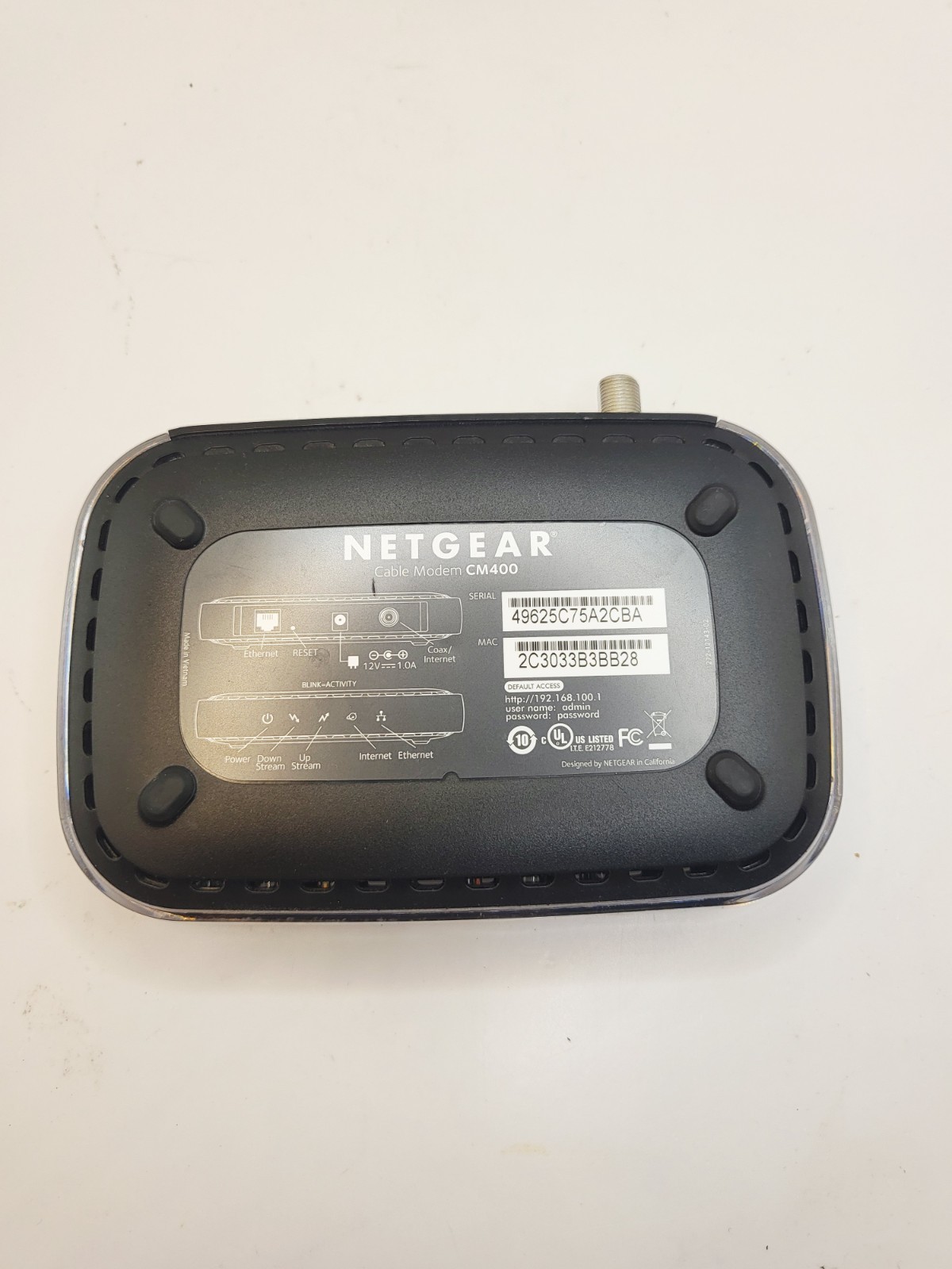 Netgear CM400 High Speed Cable Modem