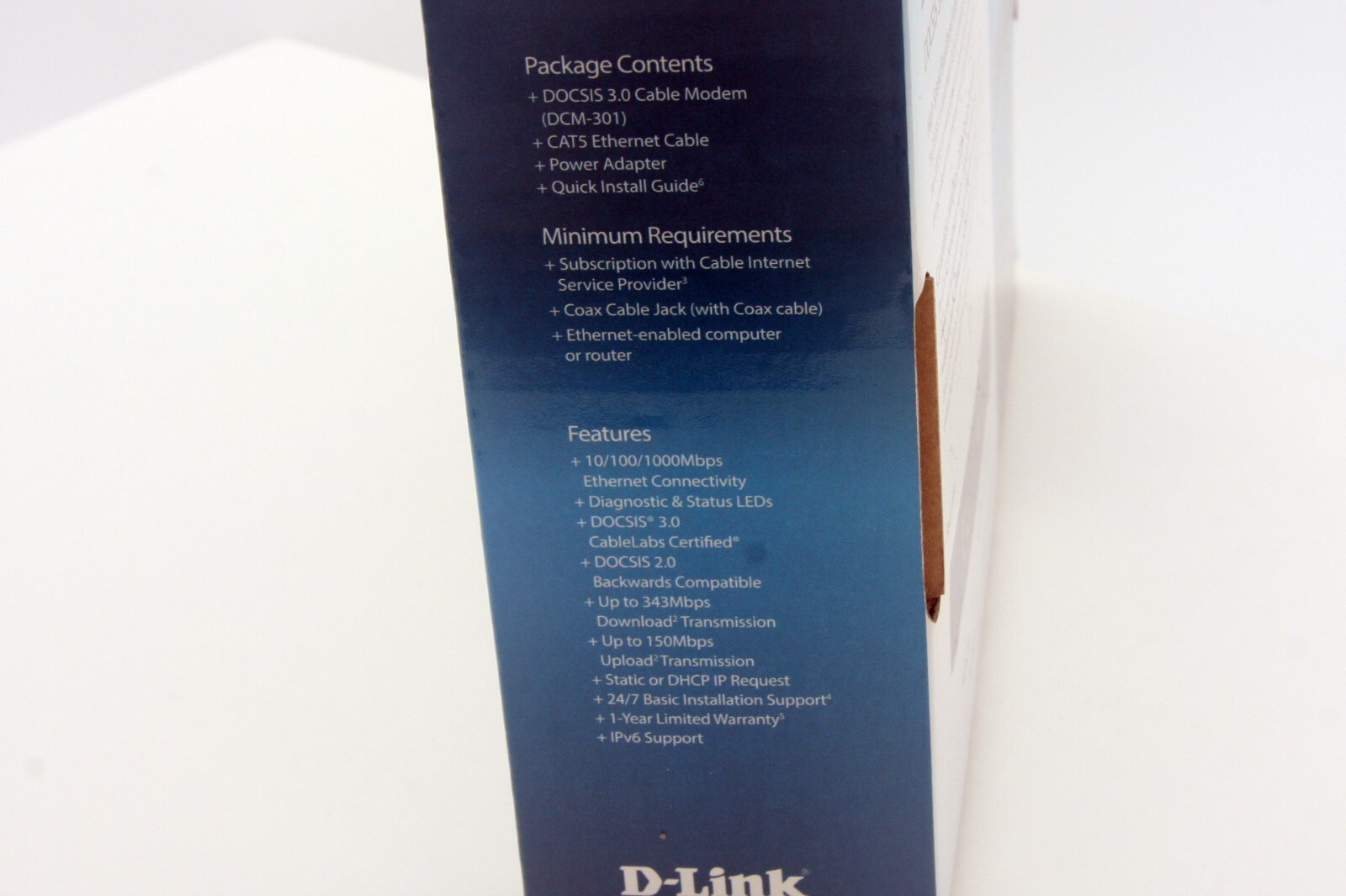 D-Link DOCSIS 3.0 Cable Modem DCM-301 Cox Comcast Xfinity