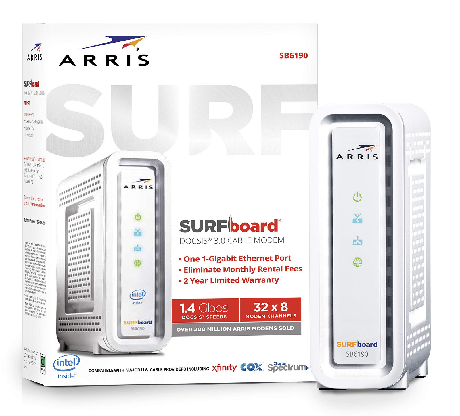 ARRIS Surfboard SB6190 – Docsis 3.0 Cable Modem – 1GB Mbps