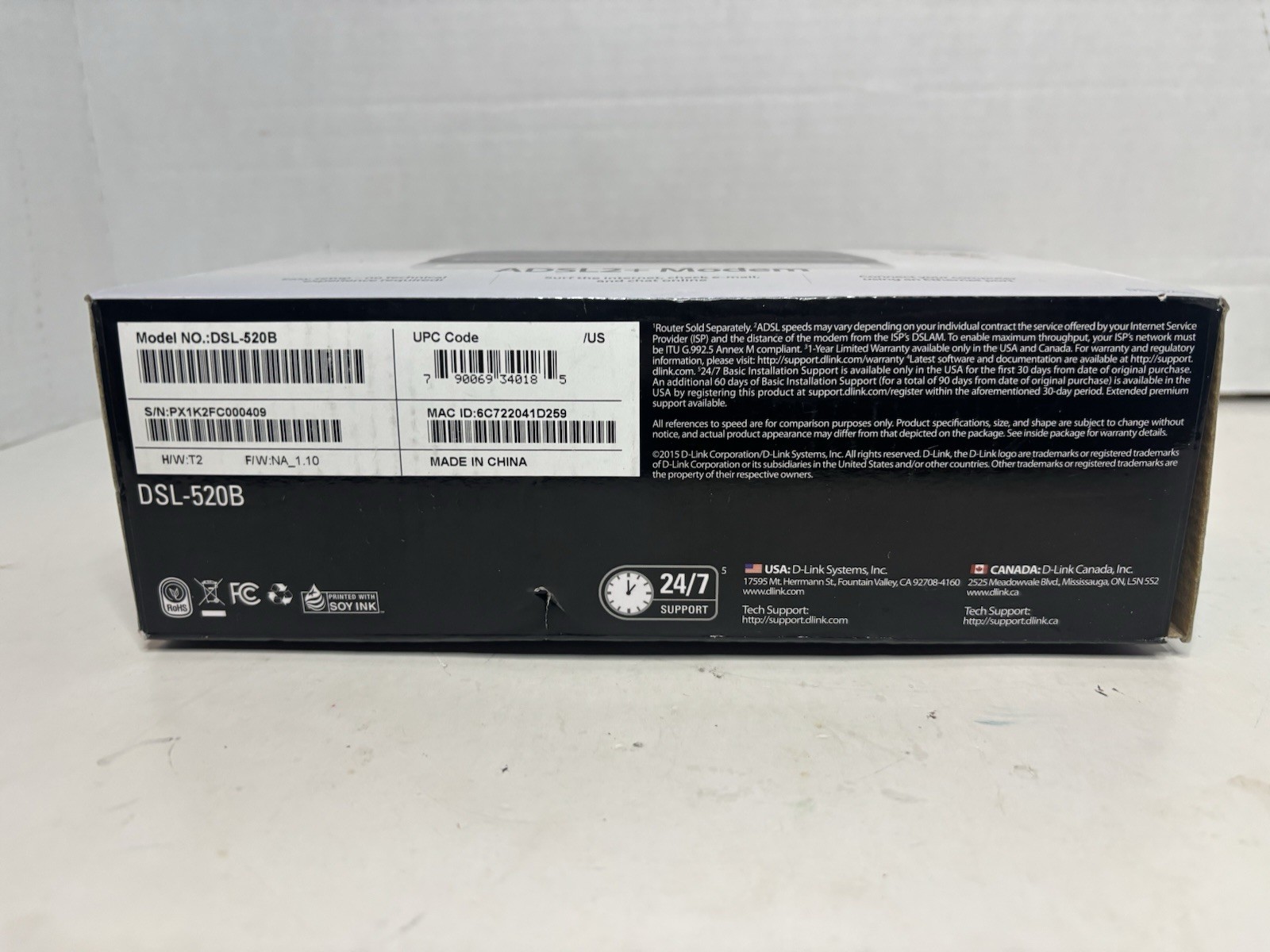 D-Link ADSL2+ Modem Broadband DSL – Tested Working