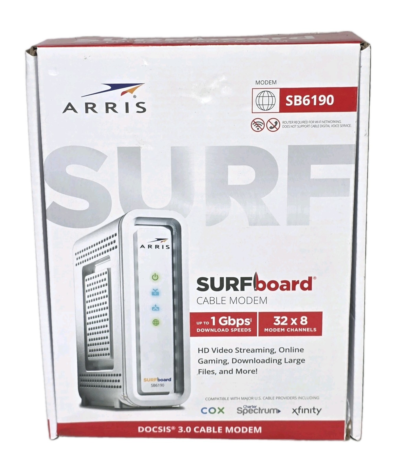 ARRIS SURFboard DOCSIS 3.0 Cable Modem – SB6190 NEW