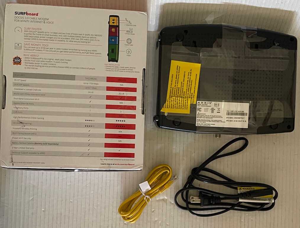 Arris Surfboard DOCSIS 3.0 Cable Modem SBV3202