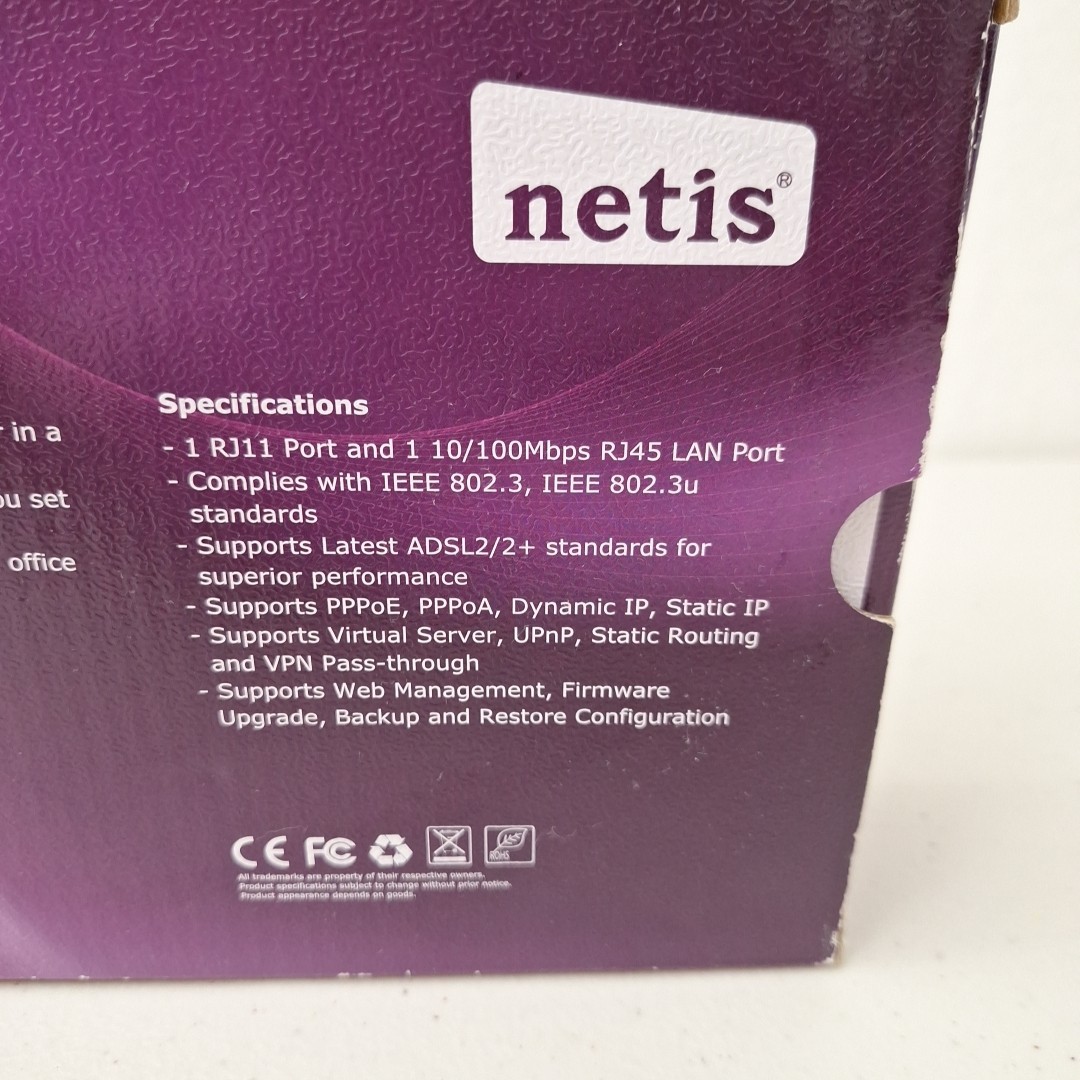 Netis Systems 2-in-1 Modem and Router (DL4201) Wired ADSL2/2+ MODEM & ROUTER New