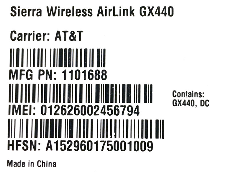 Sierra Wireless AirLink GX440 – Wireless Cellular Modem (MFG PN:1101688)