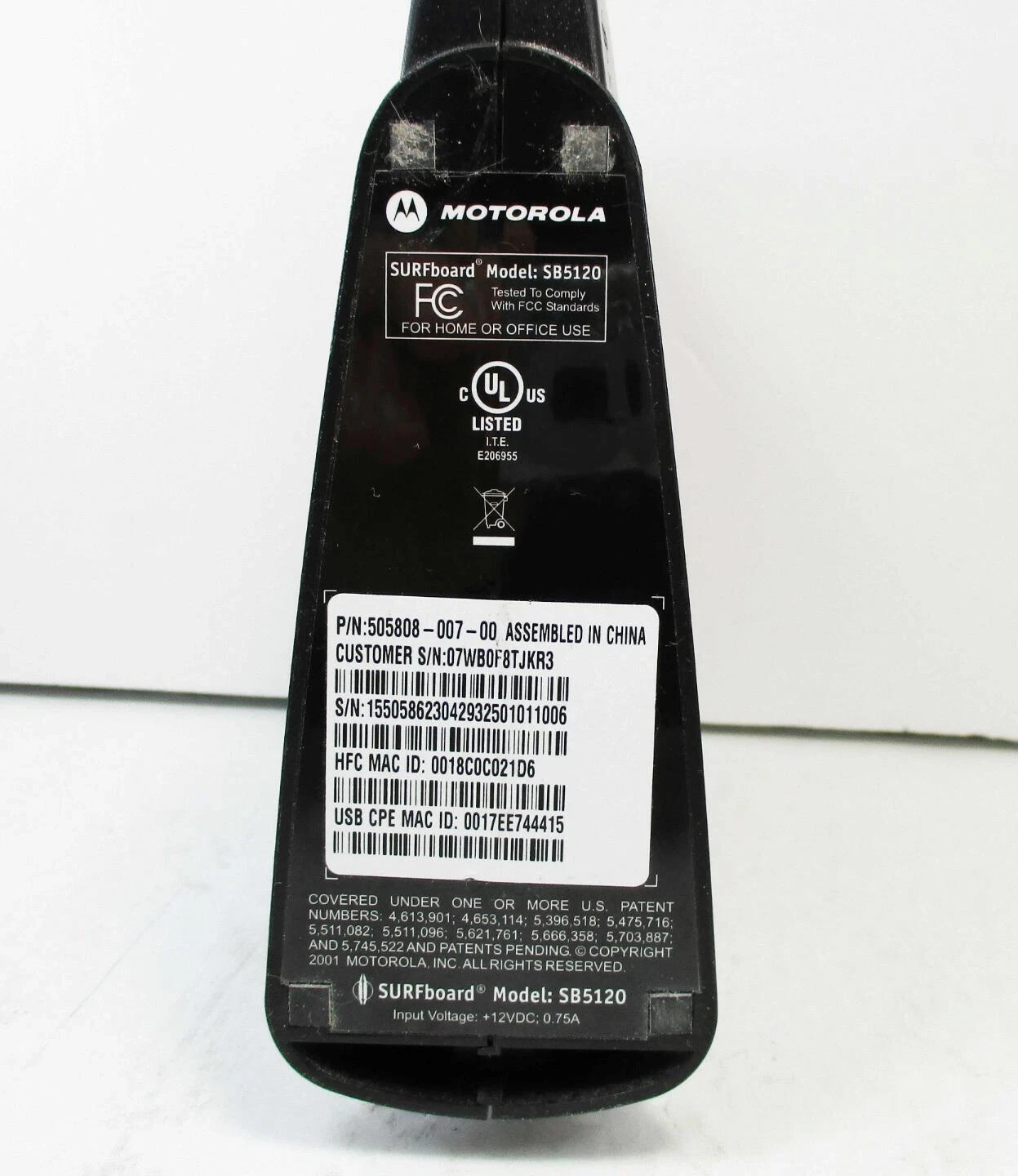 Motorola model SB5120 SurfBoard Cable Modem