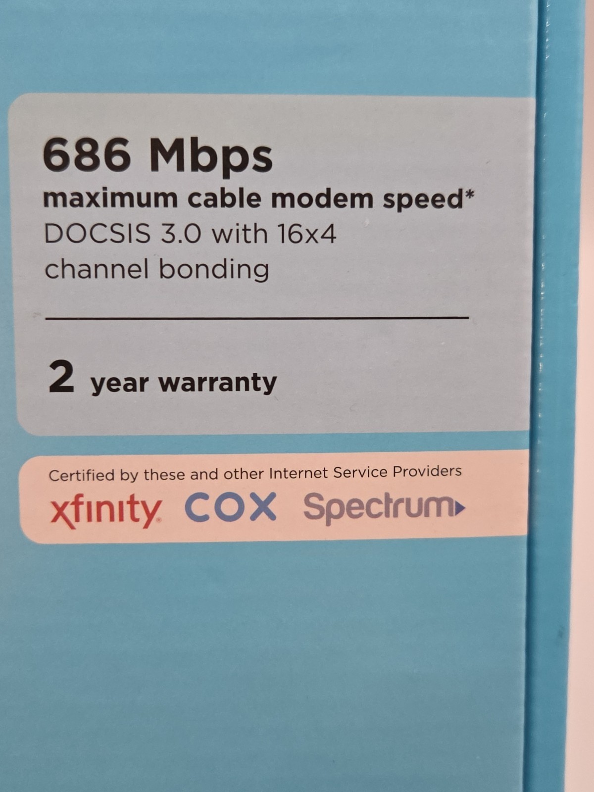 MOTOROLA 16×4 Cable Modem Model MB7420 ~ 686 Mbps DOCSIS 3.0 New