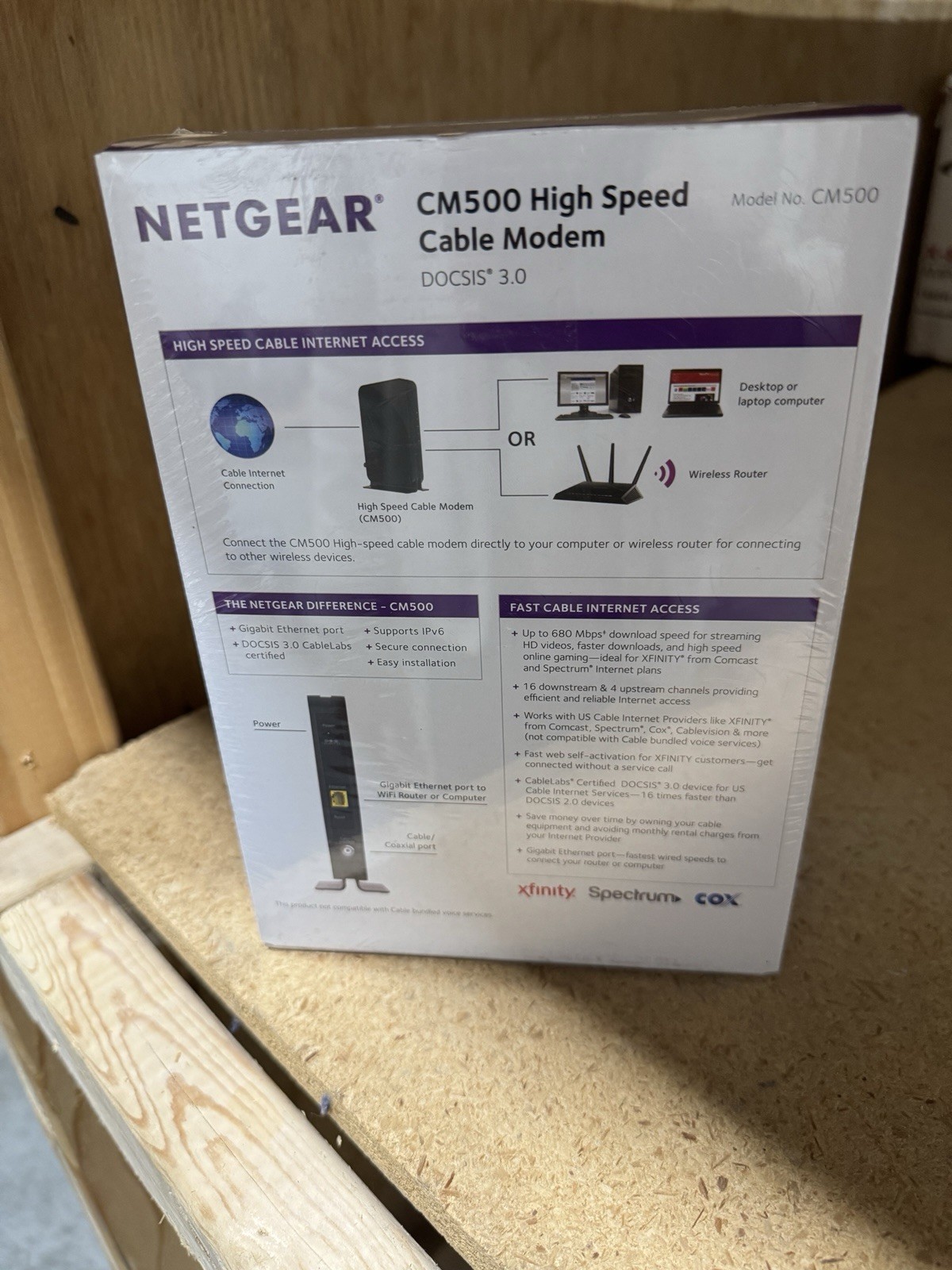NETGEAR CM500 (CM500100NAS) 680 Mbps – Black