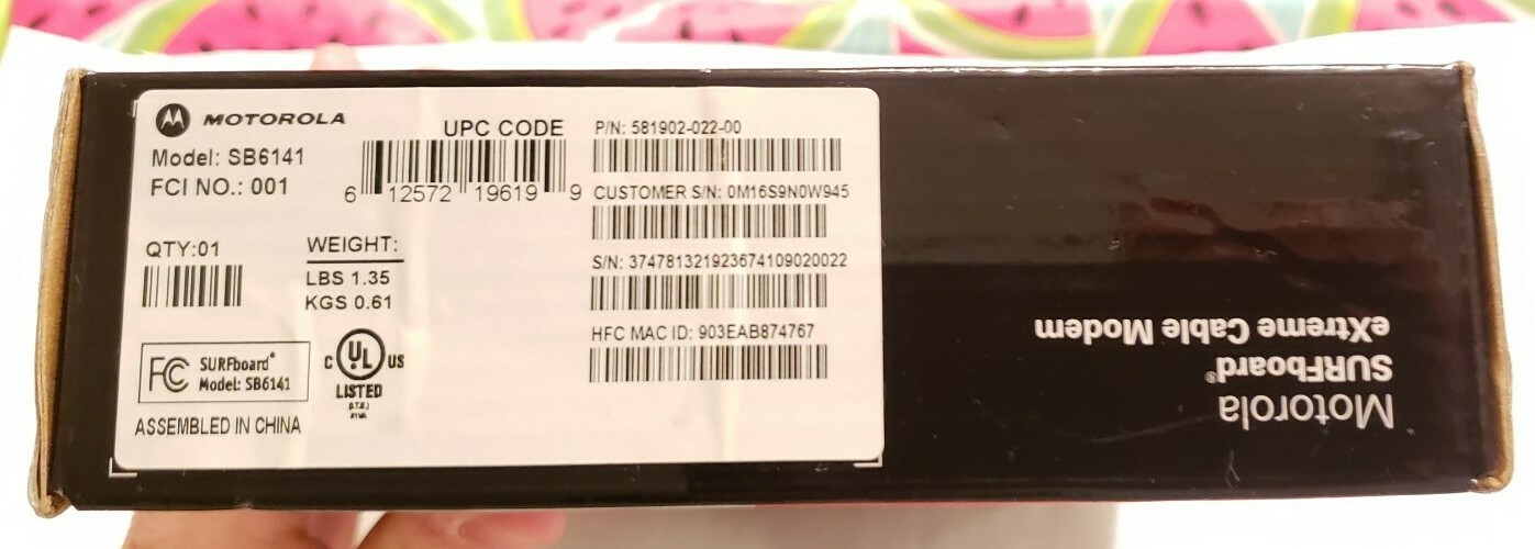 Motorola SURFboard SB6141 (581902-022-00) 343 Mbps. *Stop Renting And Save $*