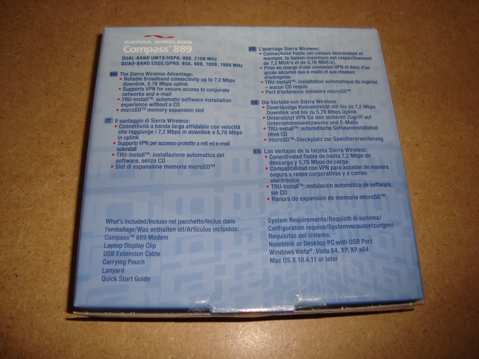 Sierra Wireless Compass 889 – BroadBand USB Modem HSPA 7.2 – See Photos –