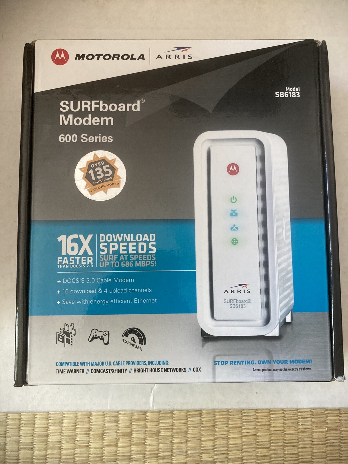 Arris SURFboard SB6183 DOCSIS 3.0 Cable Modem