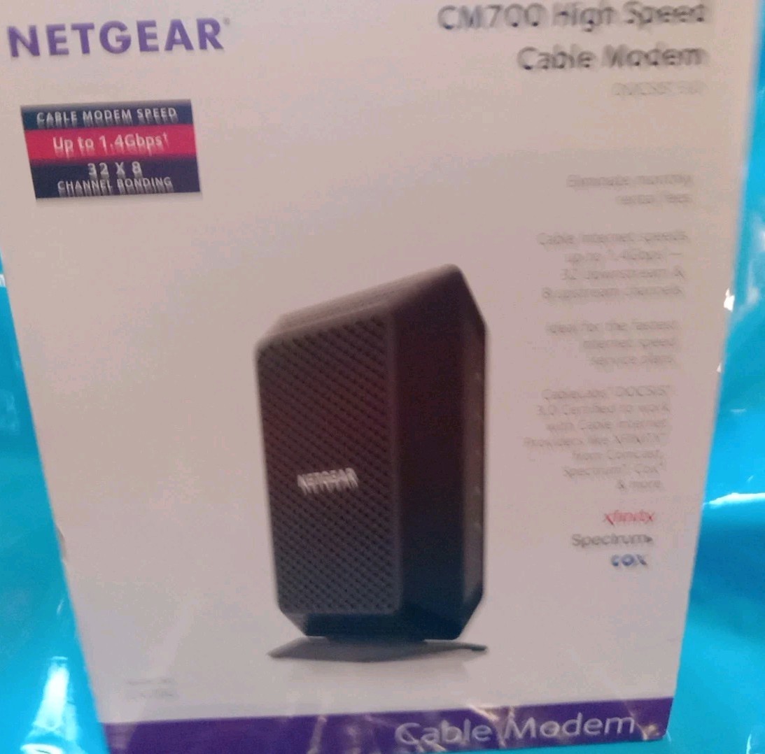 Netgear CM700 High Speed Cable Modem Cotains Modem And Adapter Only