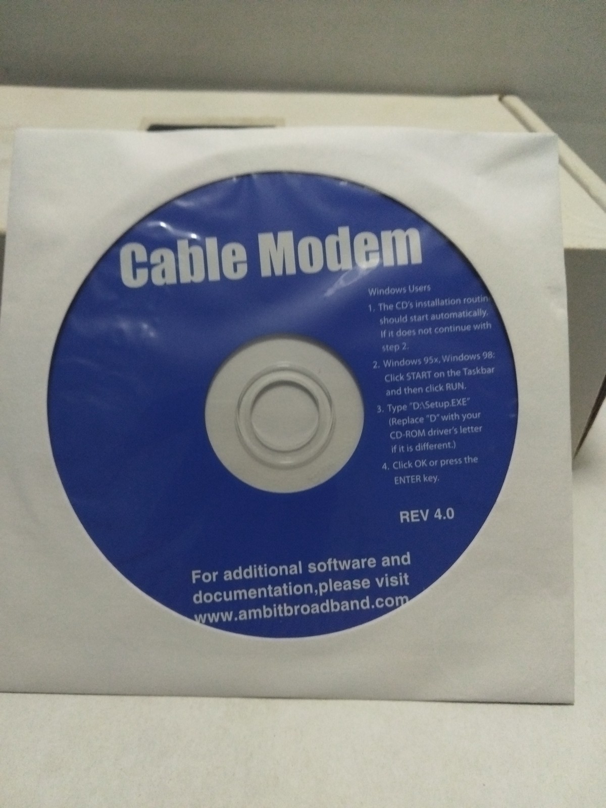 Ubee U10C018.80 Cable Modem Unused and Complete In Original Packaging